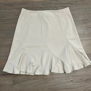 Whbm Khaki Ruffle skirt. Size 6